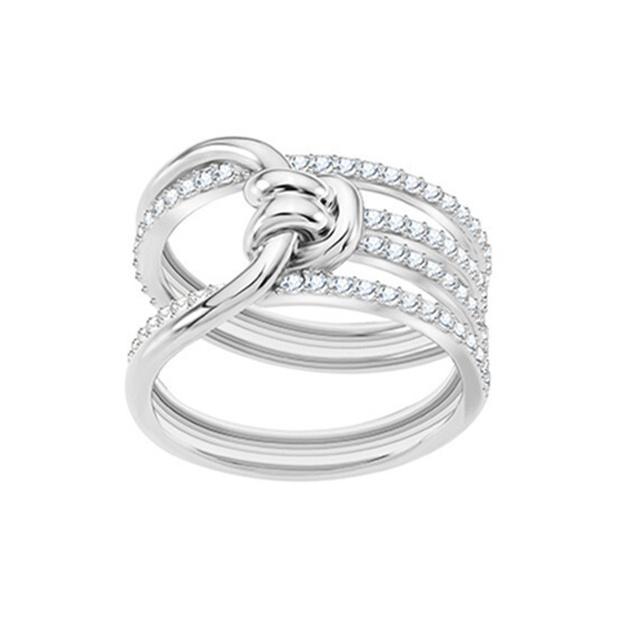 

Swarovski Lifelong Twisted Design Ring Women rings Platinum 5392183 50