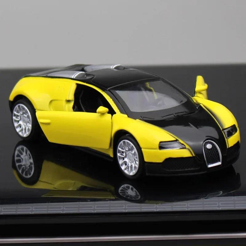 1:36 Bugatti Sportwagen Hohe Simulation Druckguss Metalllegierung Modellauto Rückzieh-Sammlung Kinderspielzeug Geschenke