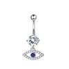 14G Blue Series Stainless Steel Belly Button Ring - Simple, Fashionable, Sexy, Japanese & Korean Style
