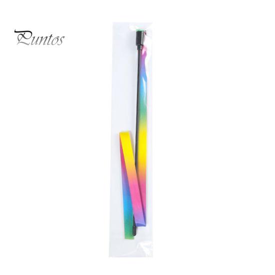 2 stk Cat Stick Interactive Toy Tosidig Rainbow Webbing Tease Ripebestandig Bittbestandig Underholdende Cat