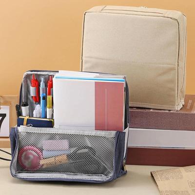 Sac de rangement grande capacité Minimaliste Multifonctionnel Multi-couches Haute Esthétique Sac à fournitures scolaires pour étudiants Sac de maquillage Sac de rangement