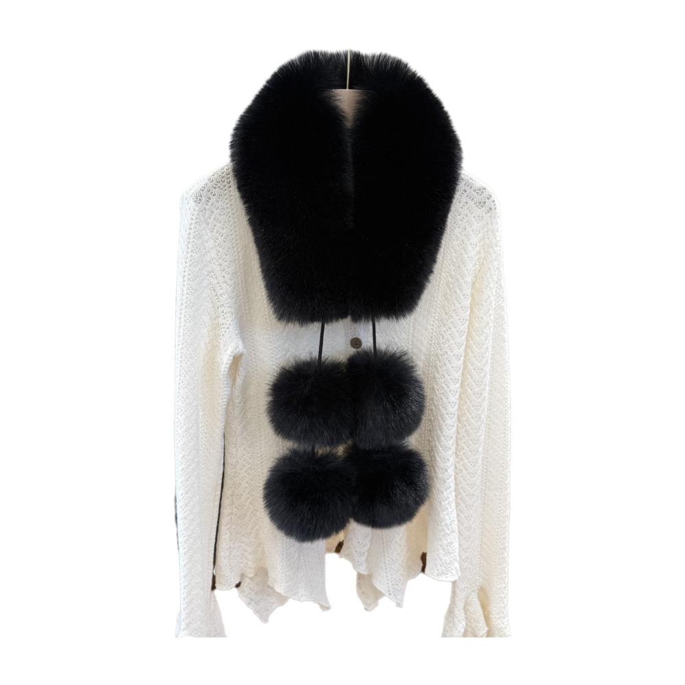 Solid Color Faux Fur Scarf Magnetic Buckle Women Winter Scarves Thickened Neckscarf for Girls