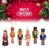 Pcs Nutcracker 6 Soldiers Wooden Pendant Hanging Decorations Gift Christmas