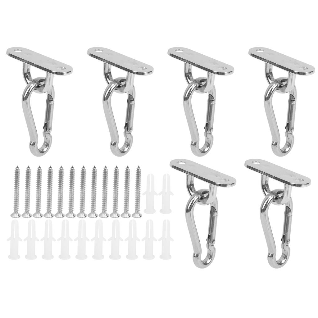 Stainless Steel  Plate Fixed Hook Buckle for Yoga Hanging Swing Hanger Hammock Accessory
