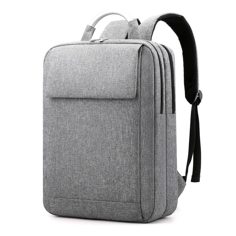 Simple multifunctional backpack new solid color business leisure computer bag office class student schoolbag travel bag women