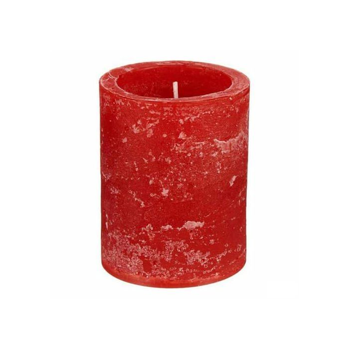 Bougie parfumée géranium - Ibergarden - 12 unités - Rouge - Art déco - Ronde - Parfumée - Cire - 7x7x8.8 cm - Intérieur