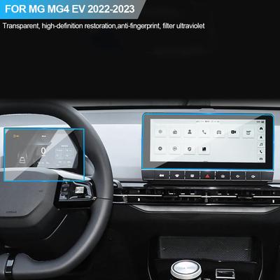 2 Piezas Panel de Engranajes de Coche Salpicadero Navegación Pantalla Interior Película Protectora TPU Adhesivo Antiarañazos Protección Para MG MG4 EV 2024-23