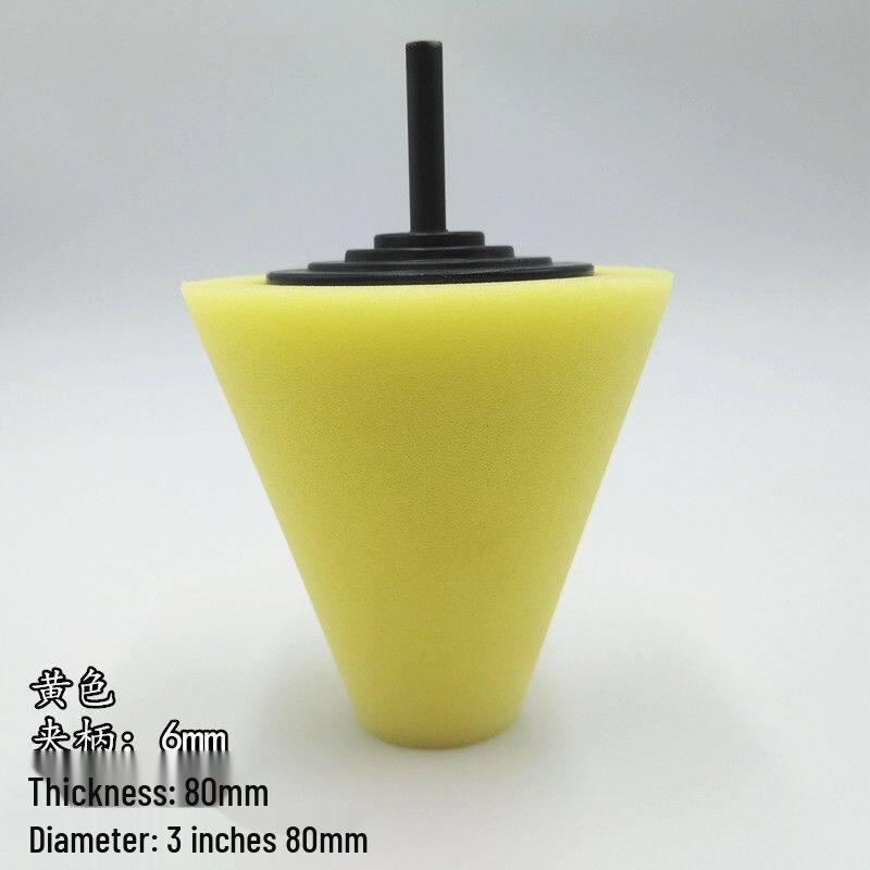 Conical Sponge Brush for Car Waxing, Wheel Hub Cleaning & Polishing