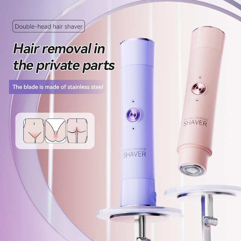 Portable Dual-Head Women's Shaver, Essential Grooming Tool for Men and Women, Type-C Rechargeable