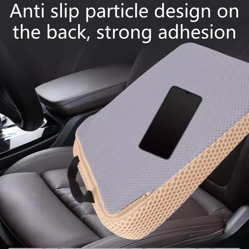 Car Seat Booster Cushion Honeycomb Memory Cotton Car Seat Cushion Car Simple Breathable 3D Mesh Thickened Sedentary Seat Cushion beige