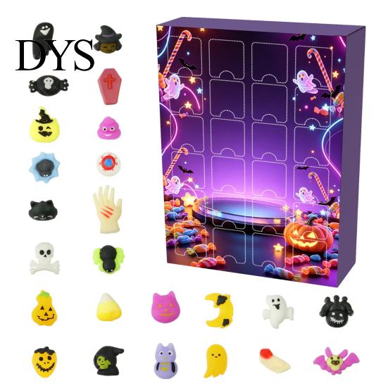 Fun Halloween Collectibles Advent Calendar 2026, 24 Pcs Mini Squeeze Figures Countdown Calendar, Stress Relief Toys Slow Rising Toys, Holiday Gift for