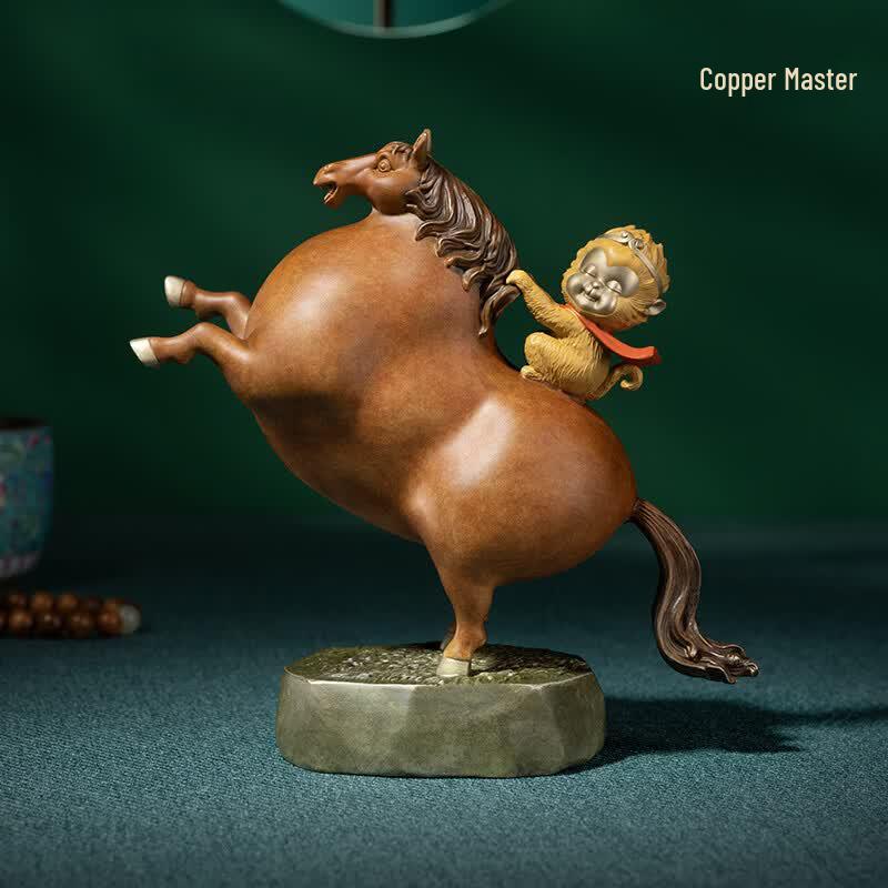 Tong Shifu Chinese Auspicious Copper Figurines