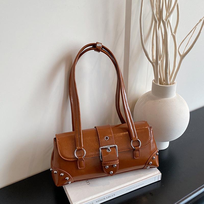 Stylish Retro Girl Underarm Bag French Bread Bag Commuter Aesthetic Shoulder Bag Urban Minimalist Large Capacity Handbags
