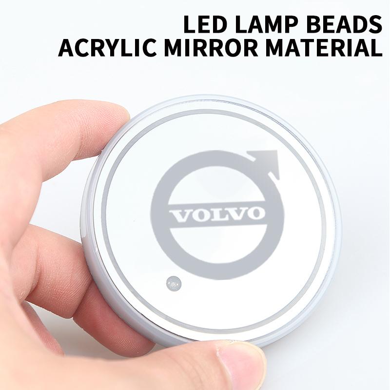 7 bunte LEDs für Volvo XC60 XC40 XC70 XC90 R Design Logo Auto Wasserbechermatte Getränkehalter Untersetzer Licht Dekorative Zubehörteile