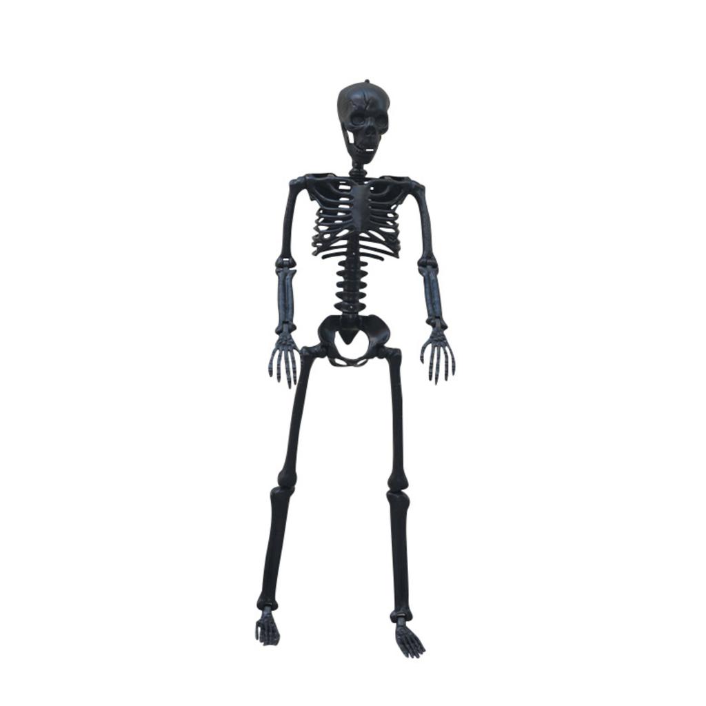 Halloween Skeleton Skeleton Man Black 90cm Standing Hanging Decoration Haunted House Bar Courtyard Decoration