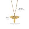Designed Green Stone Eagle Stainless Steel Necklaces for Women 18K Gold-plated Necklace New Wedding Jewelry Vacation Accessories