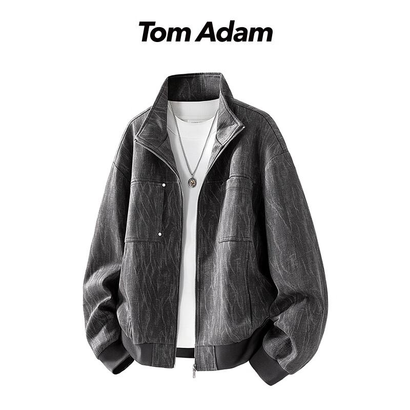 

TOM ADAM American Retro Stand Collar Workwear Jacket 2XL