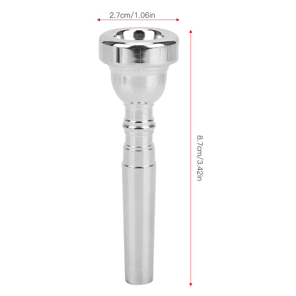 Trumpet Mouthpiece Silver Labor Saving Beginner Musical Instrument Accessories 7C(Silver )
