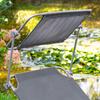 Foldable Garden Lounge With Roof Grey Steel Beach Chair Sun Chair