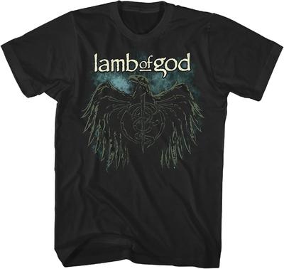 Lamb of God Crow Adult Short Sleeve T Shirt Metal Band T Shirts Mens Streetwear Graphic Tees