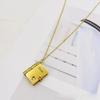 Gold Color Book Necklace Openable Chapter Book Necklace  Jewelry Accessories