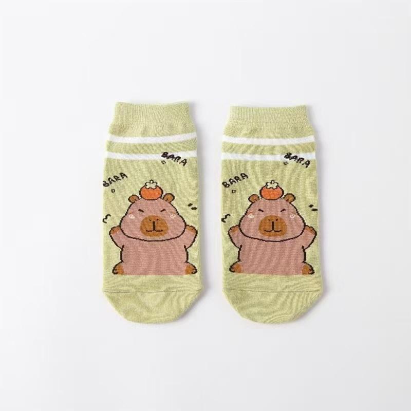 No Show Socks Cotton Low Cut Socks Funny Novelty Socks Anime Short Socks Fun Ankle Socks for Women Girls Capybara Socks