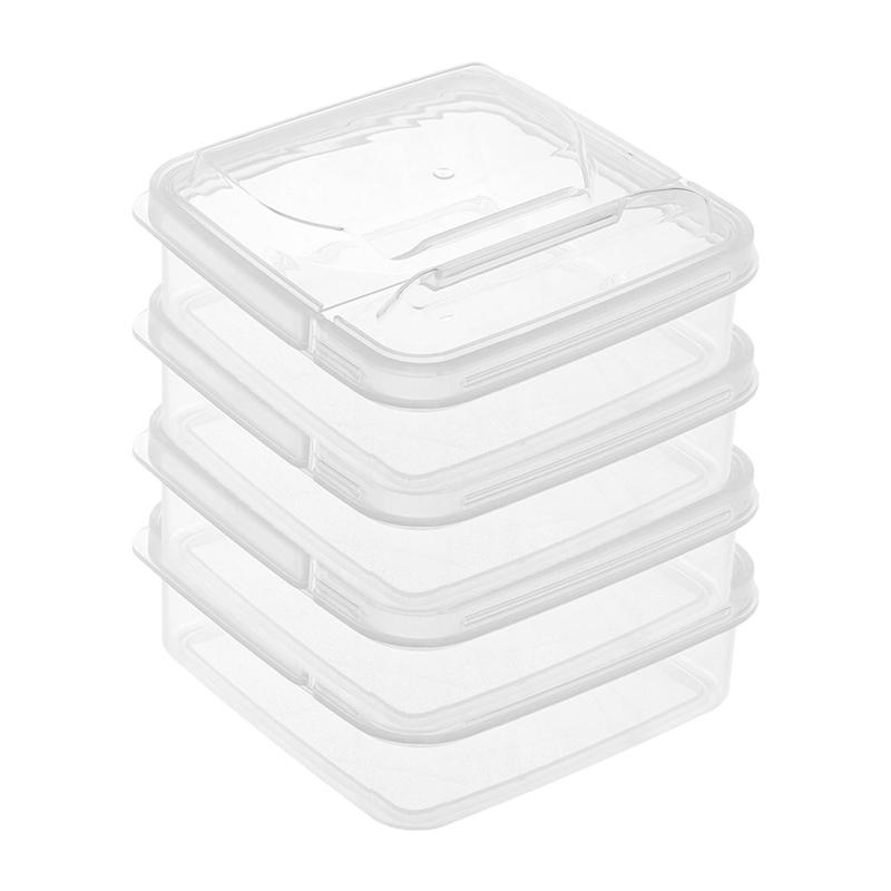 1/10pc Transparent Food Storage Box Refrigerator Storage Cheese Cases Butter Block Frozen Meat Vegetable Fresh-Keeping Container