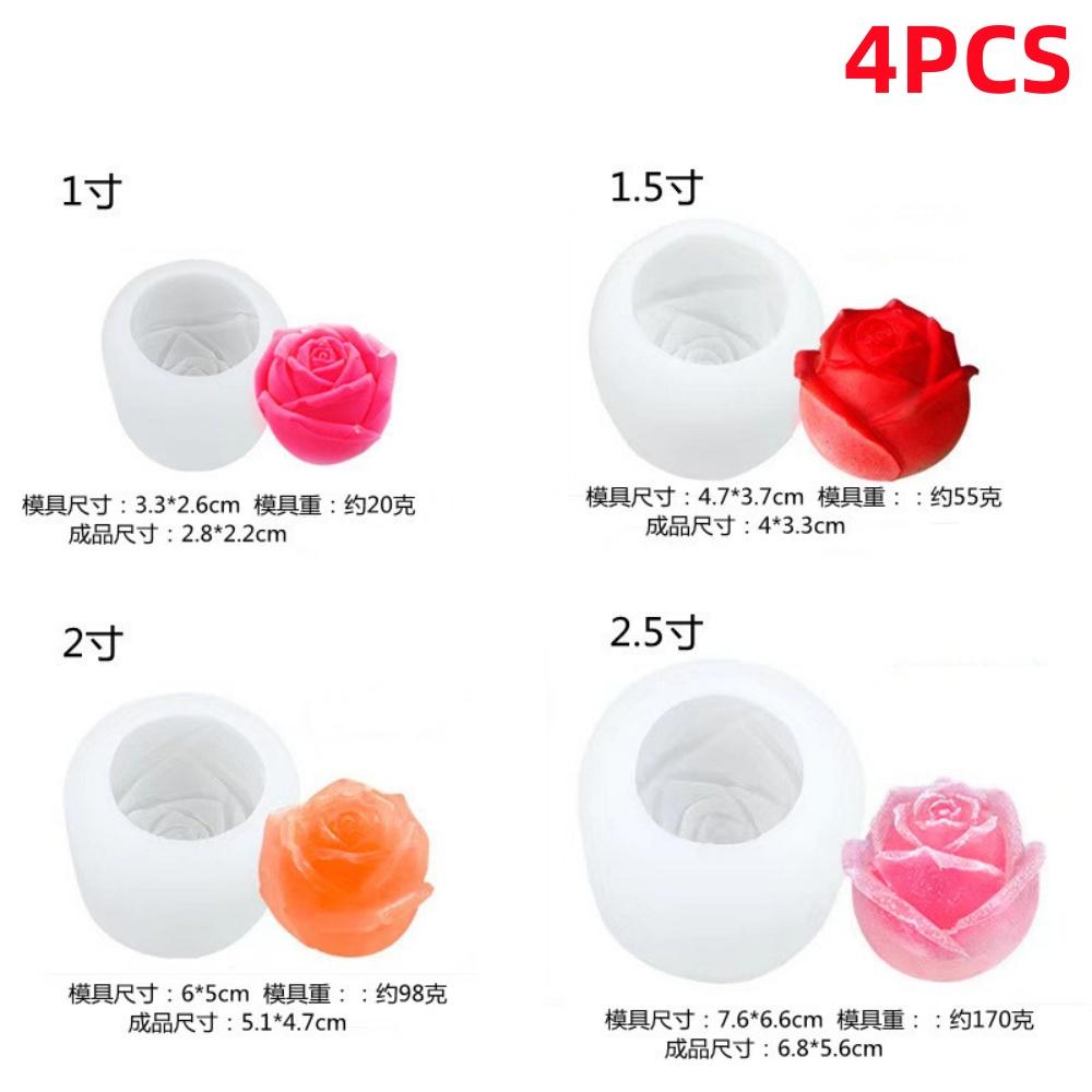 3D Rose Silicone Candle Mold DIY Cake Chocolate Baking Tool Suitable for Festival Gift Making Handicraft Decoration