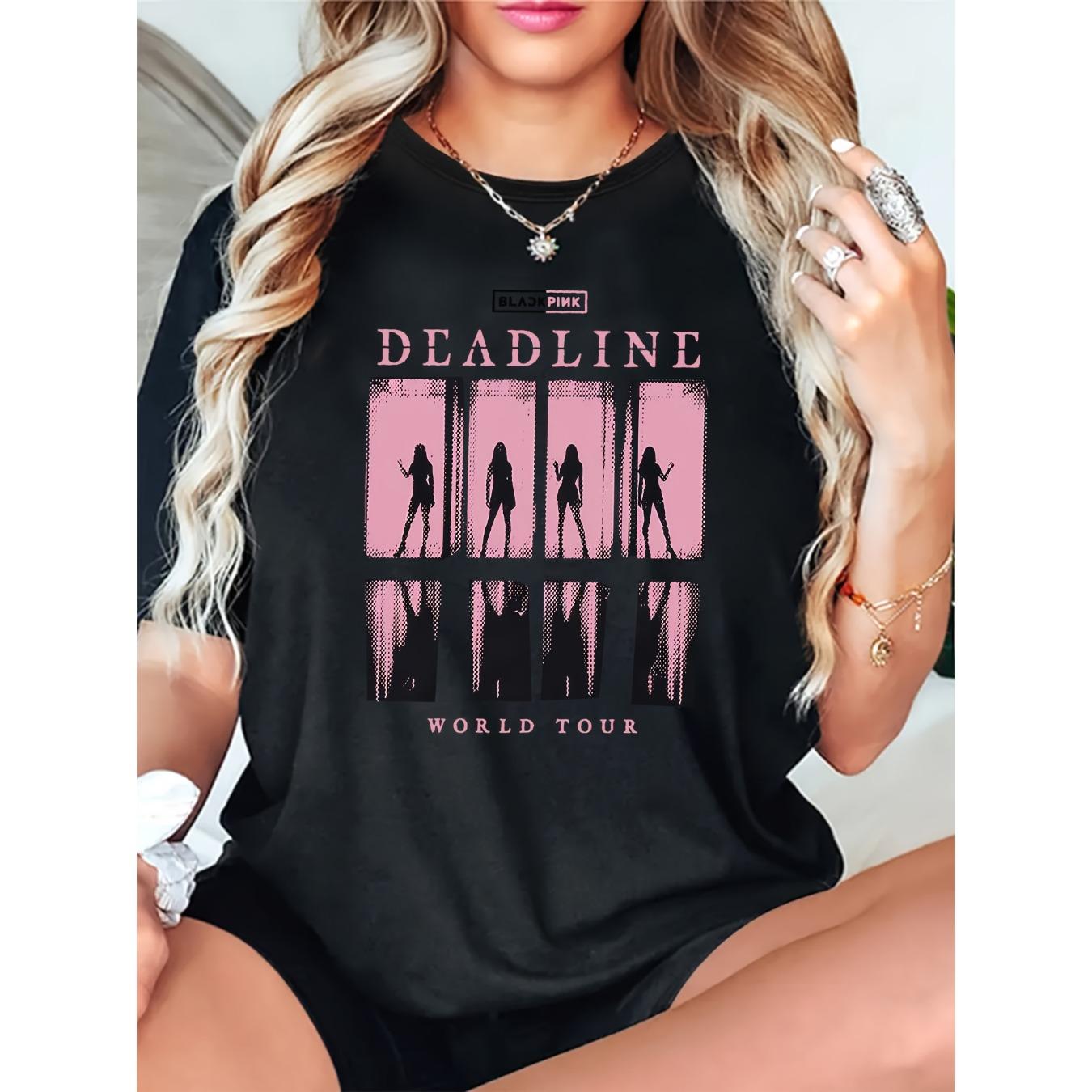 

2026 BLACKPINK Summer Fashion Trendy Tee Men Women Vintage Top Hip Hop Streetwear Oversized Tshirt Short Sleeve Casual Clothing 4XL