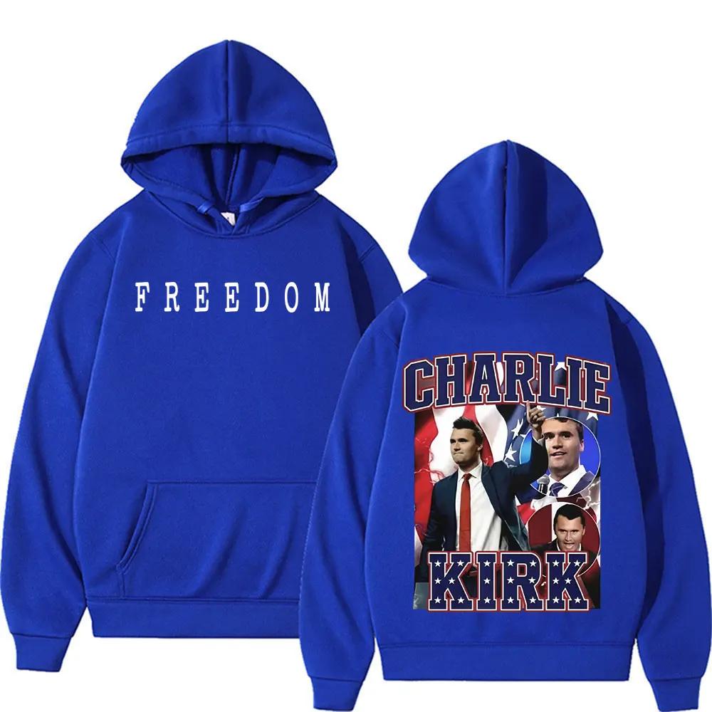 Charlie Kirk Great Patriot Graphic Print Hoodie AutumnWinter RetroHarajuku HoodieMen's Casual High Quality Sweatshirt Sweatshirt