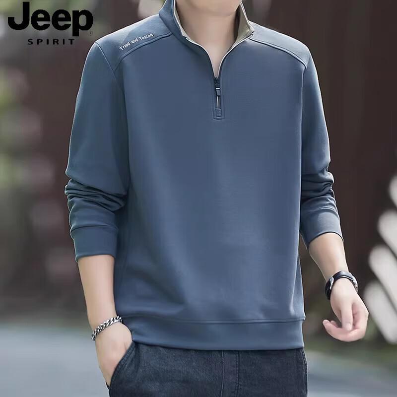 JEEP SPIRIT Men s New Season Quarter-Zip Sweatshirt L