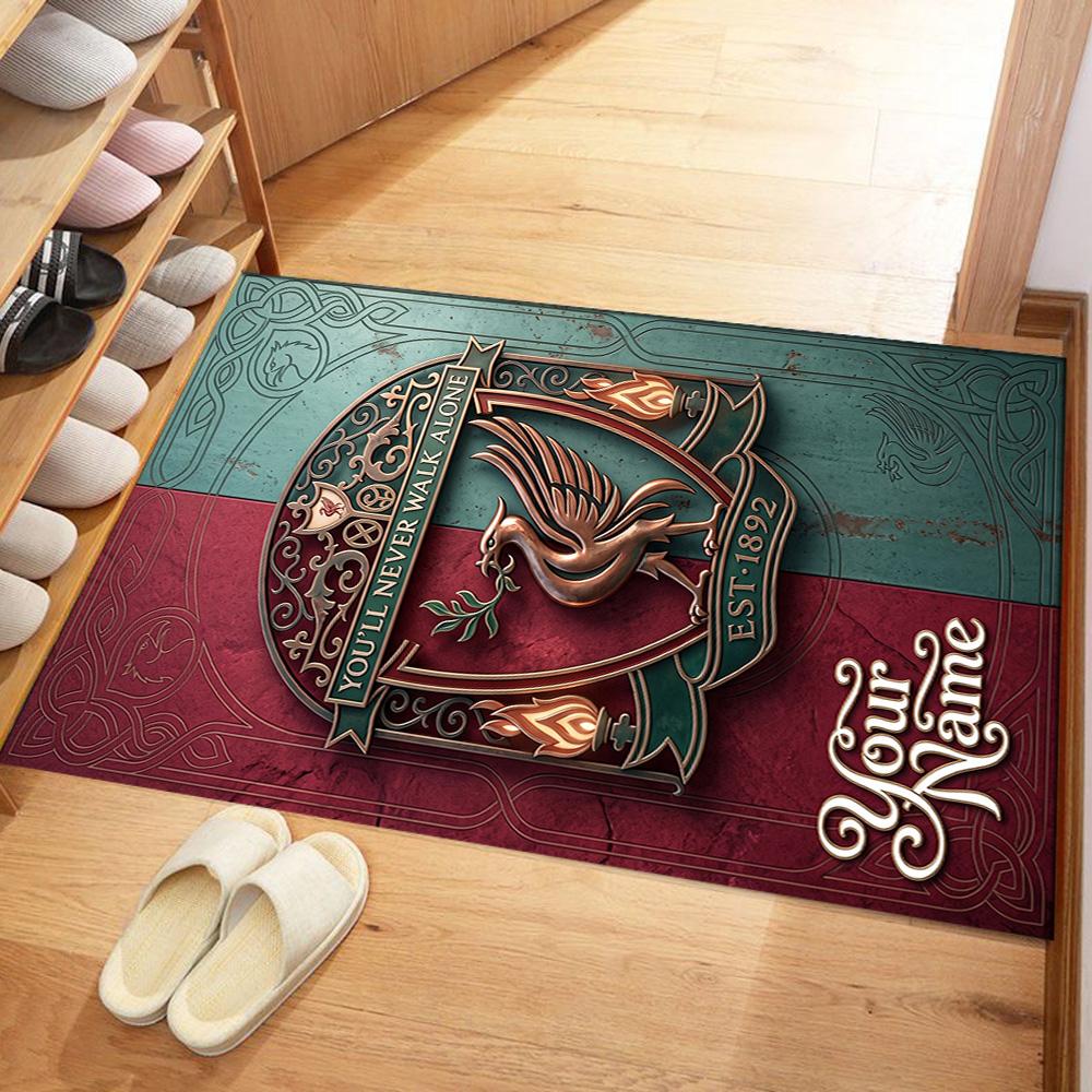 Liverpool Fc Customized Name Area Rug Design For Study Room Dining Room Outdoor Kitchen Antislip Carpet Office Home Decor Birthdaychristmas Gift