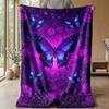 Mystic Butterfly Night Theme blanket Lightweight Warm Flannel Blanket Decorative Throw Blanket for Home Decoration