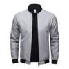 Spring and Autumn Baseball Collar Short Loose Solid Color Jacket Men's Business Casual Thin Coat Trend