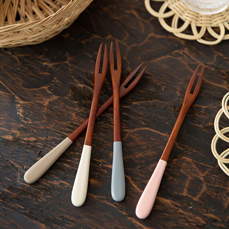Pastel Natural Lacquer Teaspoon Tea Fork (4 colors) teaspoon