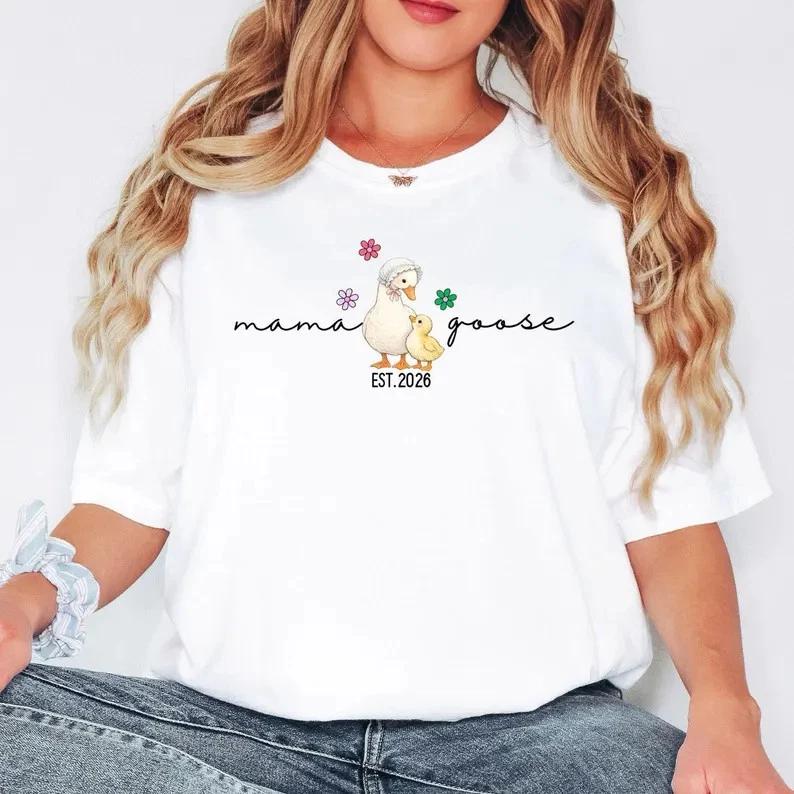 Mama Goose Shirt, New Mom Gift, Pregnancy Announcement Tee