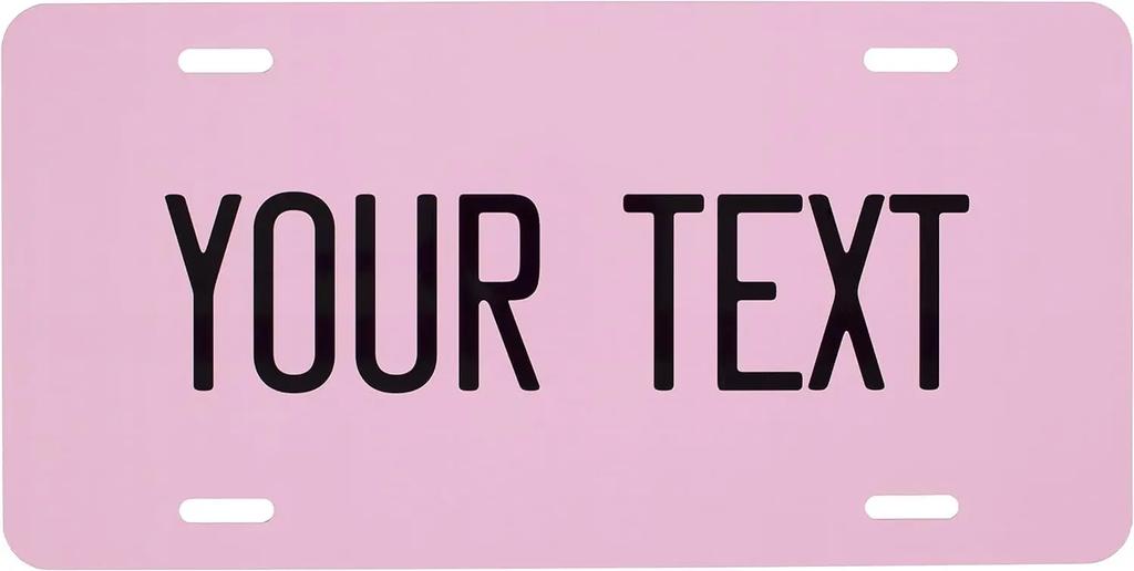 Custom Aluminum Car Tag Personalized Front License Plate Metal Wall Decor for Garage