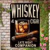 Vintage Whiskey Metal Tin Sign Pub Bar Wall Decor Man Cave