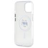 Karl Lagerfeld Klhmp15Shlschh Iphone 15  6.1 Biały/White Hardcase Iml Metal Choupette Head Magsafe