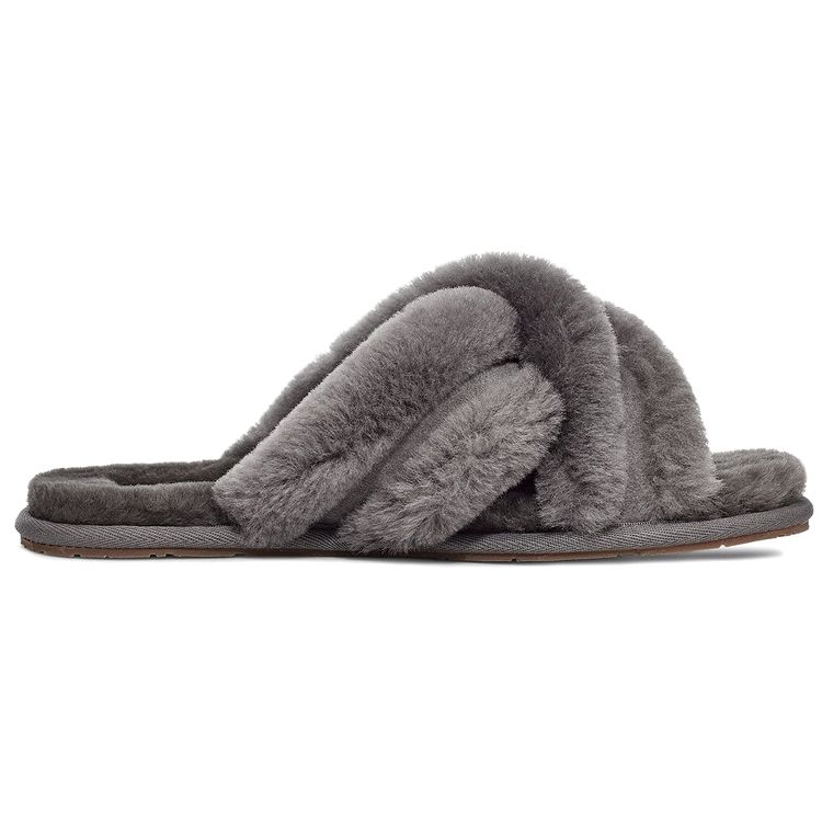 UGG Women's Scuffita Charcoal Sheepskin Slippers 1123572-CHRC
