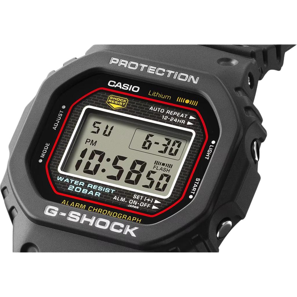 CASIO DIGITAL 200m Waterproof Quartz Movement Resin Strap Watch Unisex Gray Dial DW-5000R-1APR
