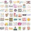 50PCS Spanish Motivational Sticker Harajuku Notebook Laptop Luggage Waterproof Coffee Skateboard Classic Graffiti Art Sticker