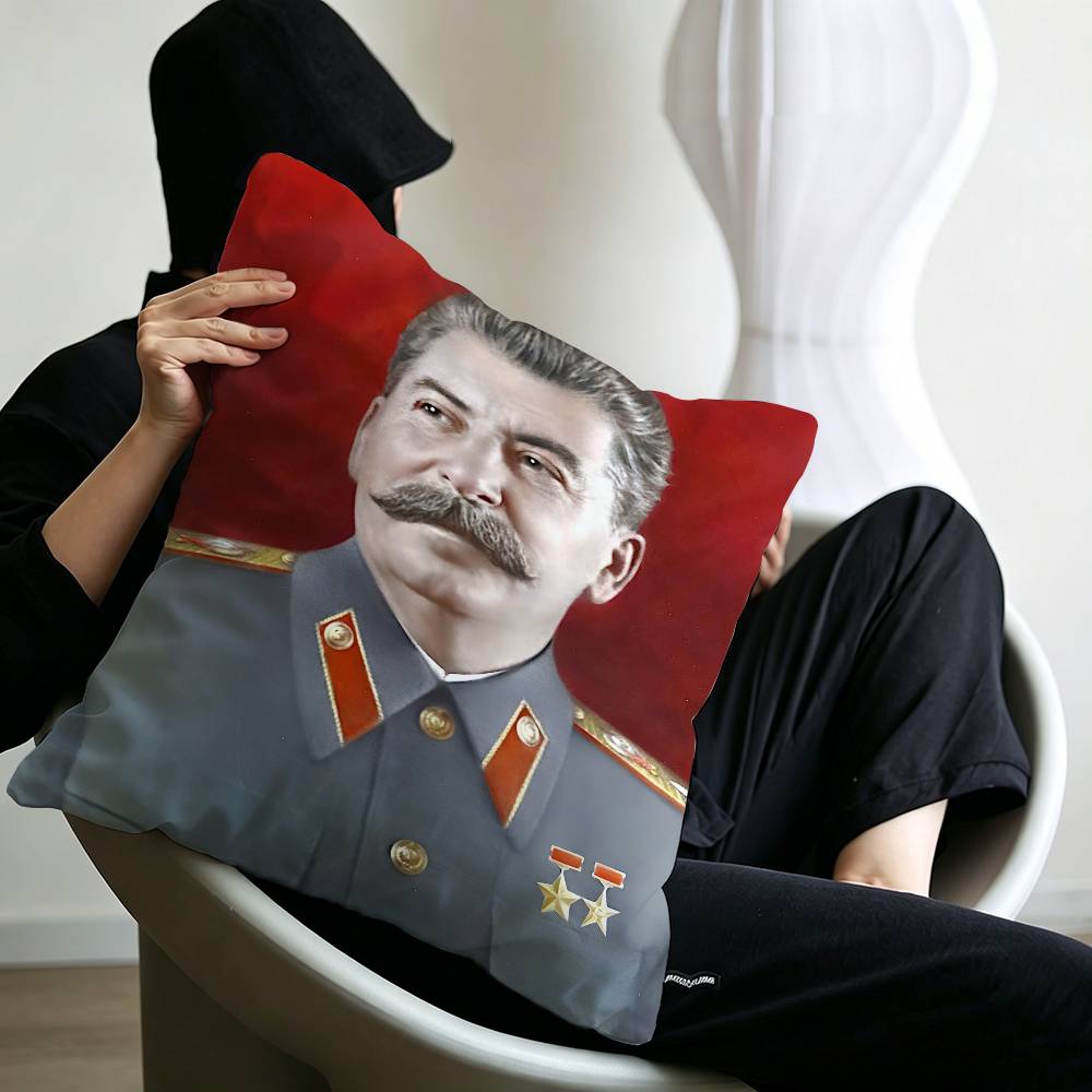Lenin Joseph Stalin Cushion Cover Pillowcase Upholstery Sofa Throw Pillow Home Decor Pillowcas