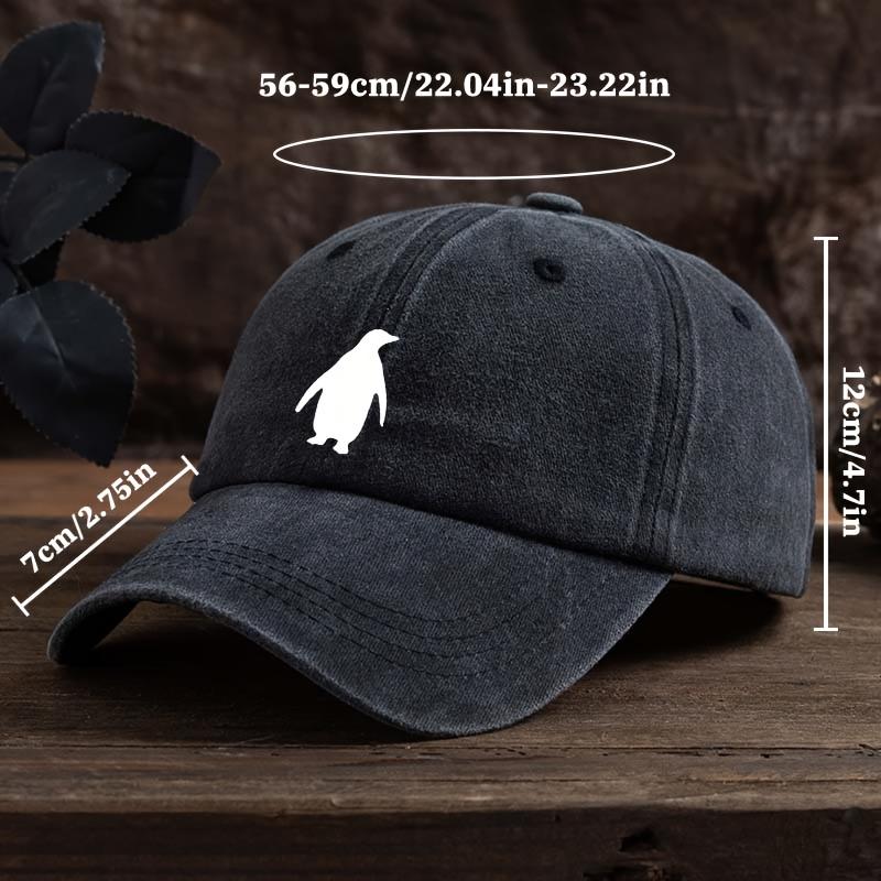 Funny Little Penguin Print Baseball Hat Fashionable and Versatile Peaked Cap Men's Outdoor Hat