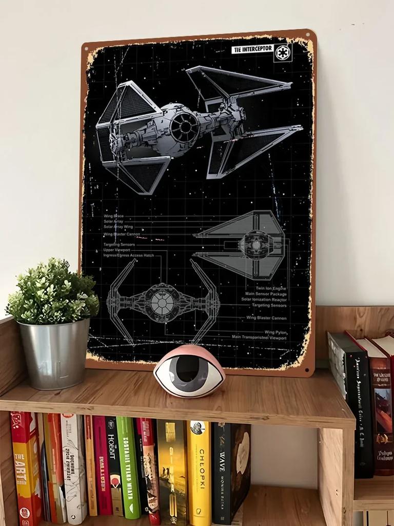 Tie Interceptor Tinplate Sign Airplane Poster Vintage Home Decor Items Custom Metal Signs for Wall Art Decoration Art of Murals
