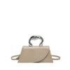 Multi Color Patent Leather Mini Top Handle Bag For Women Retro Crossbody Bag With Wavy Metal Handle For Daily Party Wedding