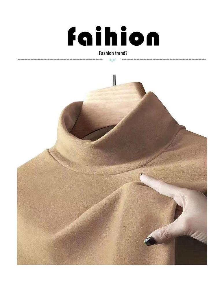 Męska bluza z długim rękawem z półgolfem z niemieckiego aksamitu, styl wiosna/jesień 2023