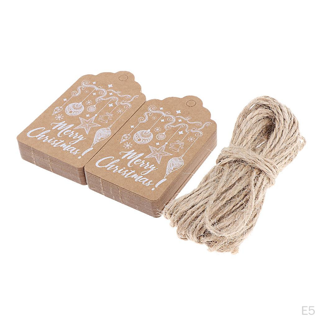 50pcs Christmas Gift Tags Luggage Tree Hanging Decoration
