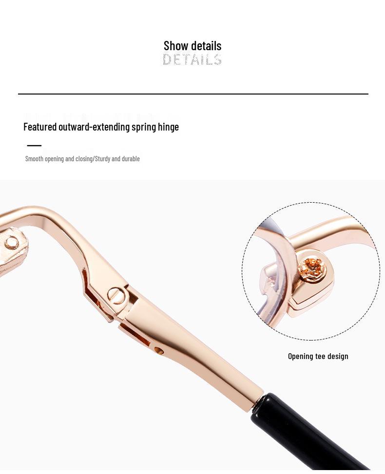 81565 Women's Fashionable Anti-Blue Light Oval Metal Frame Glasses