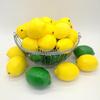 6pcs Yellow/Green Artificial Fake Lemons Realistic Faux Fruits Pography Props For Home Kitchen Table Decoration